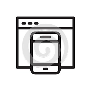 Internet vector thin line icon