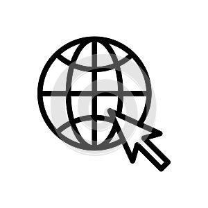 Internet vector thin line icon