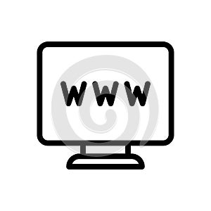 Internet vector thin line icon