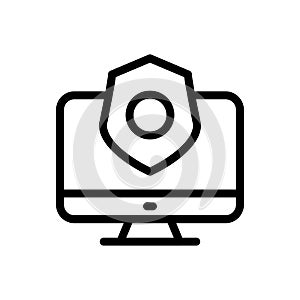 Internet vector thin line icon