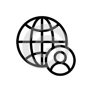 Internet vector thin line icon