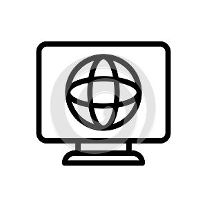 Internet vector thin line icon