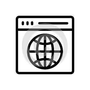 Internet vector thin line icon