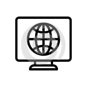 Internet vector thin line icon