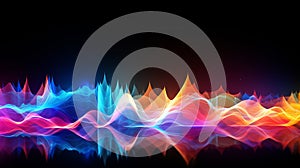 Internet wave signal background. Technology concept. Generative AI