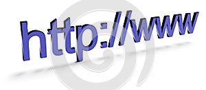 Internet web address http www in search bar of browser