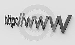 Internet web address http www in search bar of browser