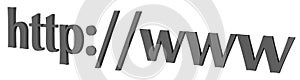 Internet web address http www in search bar of browser