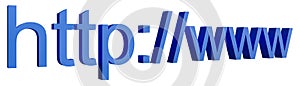 Internet web address http www in search bar of browser. Isolated on png