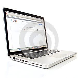 Internet web browser isolated on white background