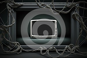 internet web gray frame copy space Generative AI