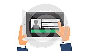 Internet Web Page Entering Name