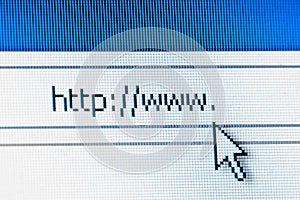 Internet website address concept