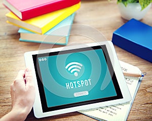 Internet Wifi Connection Access Hotspot Concept photo