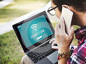 Internet Wifi Connection Access Hotspot Concept photo