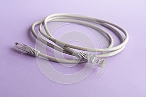 Internet wire cat6 cat5. the concept of connecting to an Internet network or providing construction and high-speed Internet