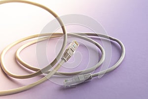 Internet wire cat6 cat5. the concept of connecting to an Internet network or providing construction and high-speed Internet