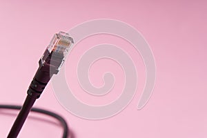 Internet wire cat6 cat5. the concept of connecting to an Internet network or providing construction, repair, and high