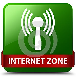 Internet zone (wlan network) green square button red ribbon in m