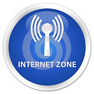 Internet zone (wlan network) premium blue round button