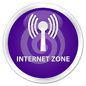 Internet zone (wlan network) premium purple round button