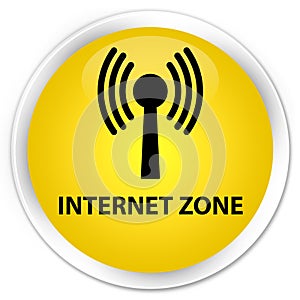 Internet zone (wlan network) premium yellow round button