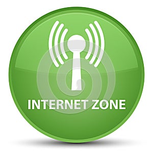 Internet zone (wlan network) special soft green round button