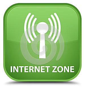 Internet zone (wlan network) special soft green square button