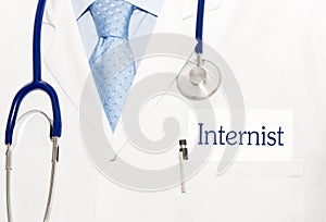 Internist with stethoscope