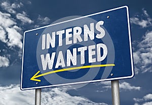 Interns Wanted - roadsign concept