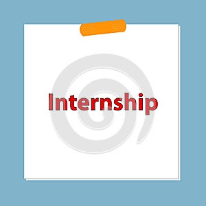 internship post it on blue