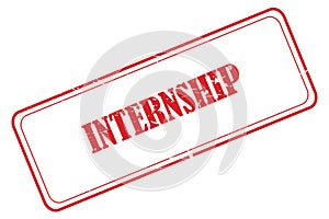 internship stamp on white
