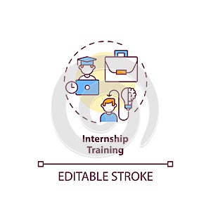 Internship training concept icon
