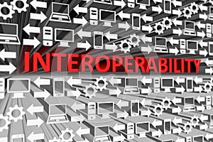 INTEROPERABILITY concept blurred background