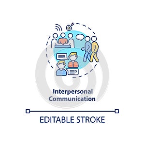 Interpersonal communication concept icon