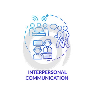 Interpersonal communication concept icon