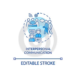 Interpersonal communication concept icon