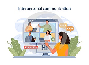 Interpersonal communication. HR manager soft skills. HR agent