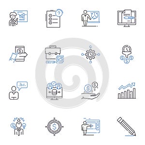 Interpersonal Skills line icons collection. Empathy, Communication, Listening, Respect, Collaboration, Awareness, Trust