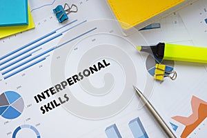 Interpersonal Skills phrase on the page