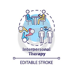 Interpersonal therapy concept icon