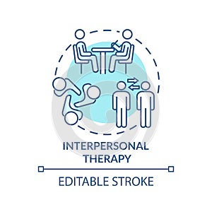 Interpersonal therapy concept icon