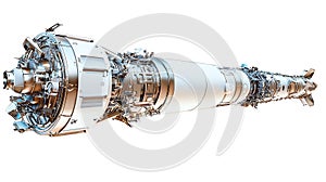 Interplanetary Spacecraft with Metallic Finish in Outer Space photo