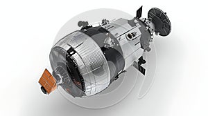 Interplanetary Spacecraft with Metallic Finish in Outer Space photo