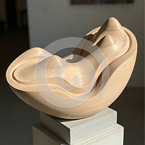 The interplay of light and shadow emphasizes the contours and depth adding