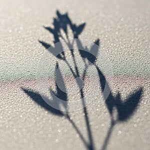 The interplay of light and texture with sharp shadow outlines due to