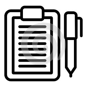 Interpreter clipboard icon outline vector. Dialect syntax