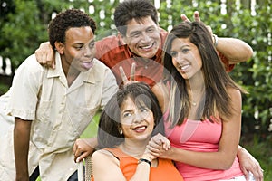 Interracial family photo
