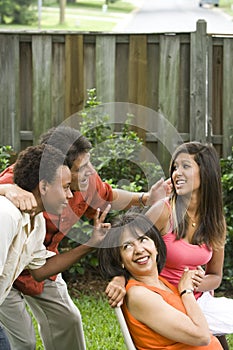 Interracial family photo