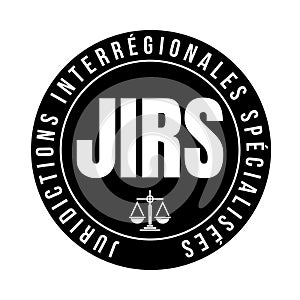 Interregional specialised court symbol icon in French language